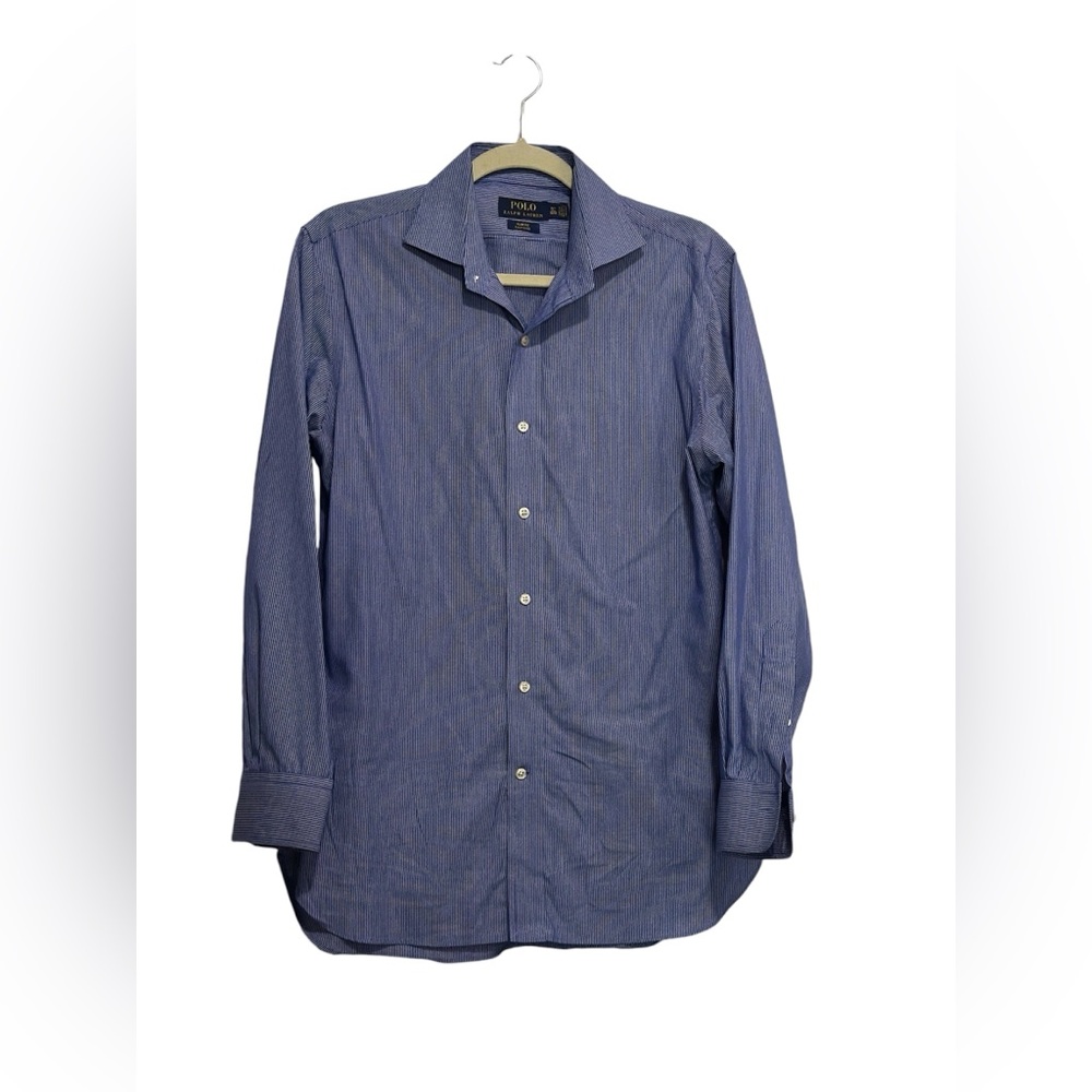 Polo Ralph Lauren Striped Blue Slim Fit Dress Shirt